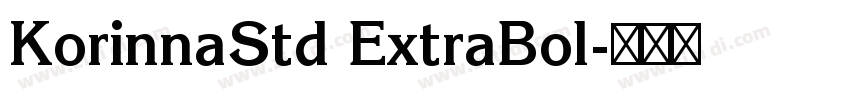KorinnaStd ExtraBol字体转换